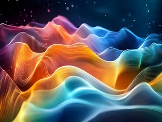 Wall Mural - Abstract Wavy Lines Background