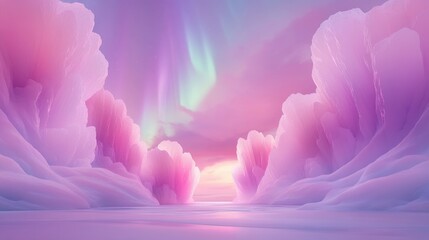 Canvas Print - a beautiful pink and purple sky with a purple