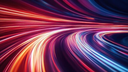 Light Trails: A mesmerizing abstract composition of light trails, capturing the essence of speed, movement, and energy in a dynamic display of colors and shapes.