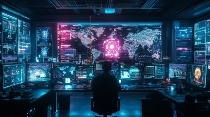 Wall Mural - Hacker Room.