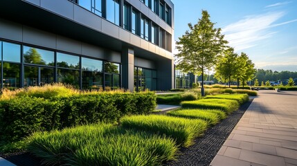 Modern Commercial Building in Industrial Park