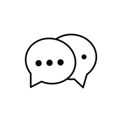 Fototapete - Comment icon vector. Chat, massage bubble speech icon. Speech bubble icon symbol. Conversation line icon in trendy flat design vector.