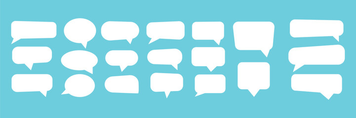 Fototapete - Message comments chat box. Collection of speech bubbles, text boxes and conversation chats in comics. Vektor set of speech bubbles.
