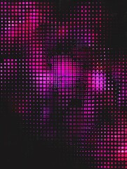 Wall Mural - Abstract Pink and Black Digital Pattern with Dots and Squares