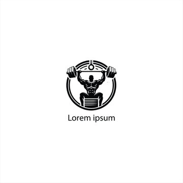 a gym logo design for brand , lifestyle, health , good health  