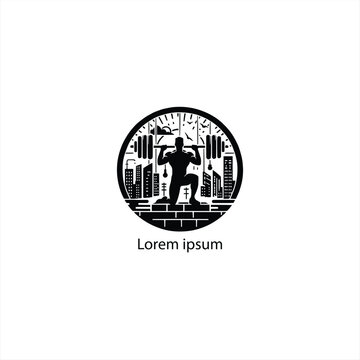 a gym logo design for brand , lifestyle, health , good health  