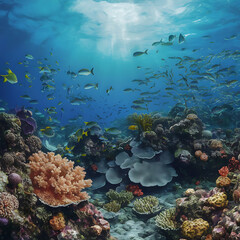 coral reef and fish