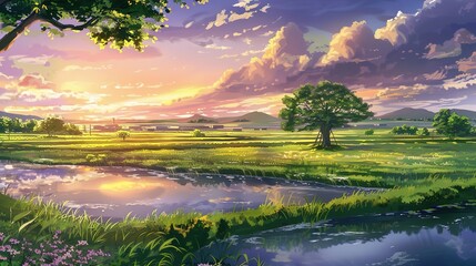 Wall Mural - Nature_wallpaper_4k_phone_anime_landscapes_wate