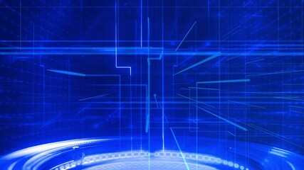 Wall Mural - line video background blue light full hd