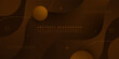 © Naiswari Graphics - Dark brown gradient background with geometric wave and circle shapes elements. Dark brown color wave design. Simple elegant concept. Eps10 vector