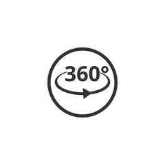 Poster - Angle 360 degrees icon isolated on transparent background