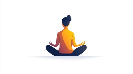 Vector silhouette of a woman in a yoga