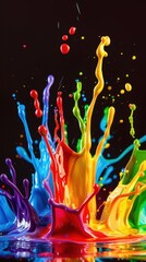 Poster - Colorful paint splatter