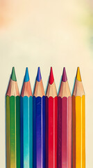 Wall Mural - Color pencils background