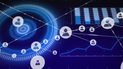 Poster - Animating network connections and data processing over digital interface with graphs