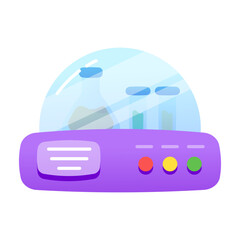 Poster - Biochemistry analyzer icon designed in flat style 