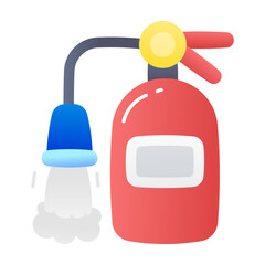 Sticker - Extinguisher icon designed in flat style 