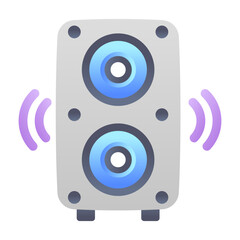 Canvas Print - Sound speaker icon in flat style 