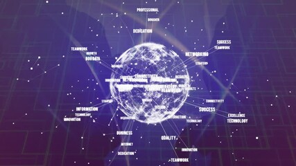 Poster - Animating global connectivity and networking with keywords success and innovation