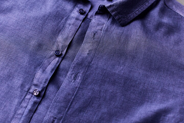 Wall Mural - Close up of men's linen shirt. Soft focus.