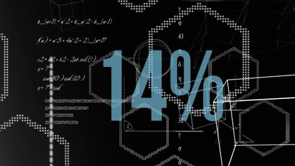 Poster - Animating text over geometric shapes and mathematical equations