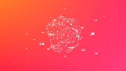 Poster - Animating geometric network and numerical data over gradient background