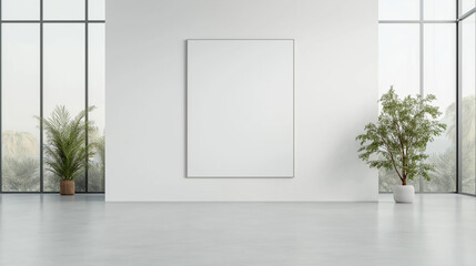 Wall Mural - a blank glass sign on the wall next to an office door with copy space, close-up, mockup template design element, ultra-realistic photography, minimalistic interior background.