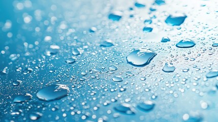 Sticker - Water droplets on blue