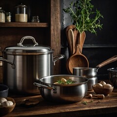 cooking utensils on the table