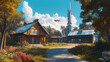 ©  T•J YANG - In a future where technology and nature coexist, Mia lived in a wooden house beside solar-powered buildings. One day, explorers from distant worlds arrived, seeking her community’s wisdom.
