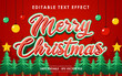 © Re Project Studio - Editable Merry Christmas Text Effect with a Christmas tree and decorations in the background, suitable for a Christmas theme design. text effect in graphic style panel.