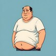 © Duncan Obeto - Cartoon Overweight Man Illustration