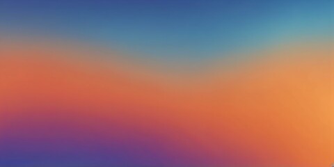 Wall Mural - orange to blue colors grainy gradient smooth transitio background