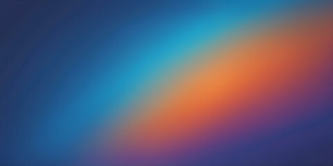 Wall Mural - blue to orange colors grainy gradient smooth transitio background