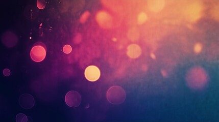 Poster - Abstract bokeh lights with a gradient background in warm and cool tones

