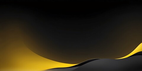 Wall Mural - black to yellow colors grainy gradient smooth transiti background
