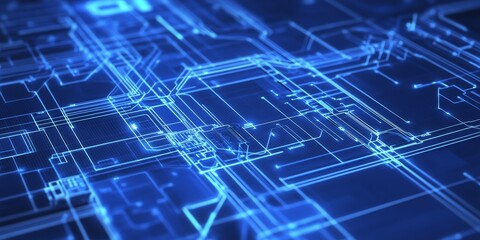 Aufkleber - a network design blueprint, detailed diagrams showing structured cabling and device placement for optimal performance