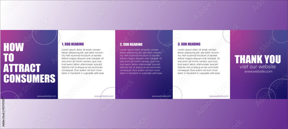 purple and white modern carousel vector template