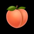 © sgra - Peach Emoji on Black Background