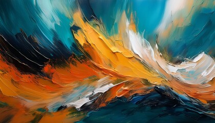 Wall Mural - Hand draw digital painting abstract art design