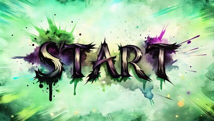 Splashy Watercolor Text 