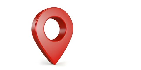 A location marker pin isolated on a white background