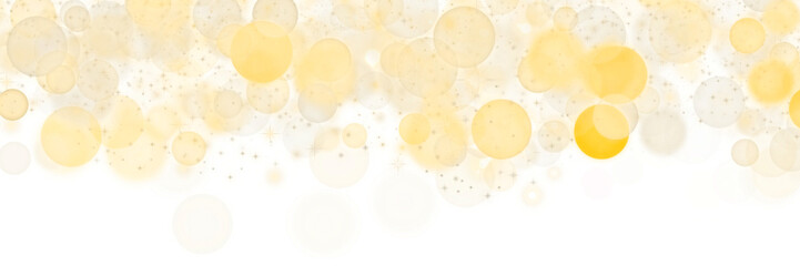 Canvas Print - golden bokeh effect isolated on transparent background