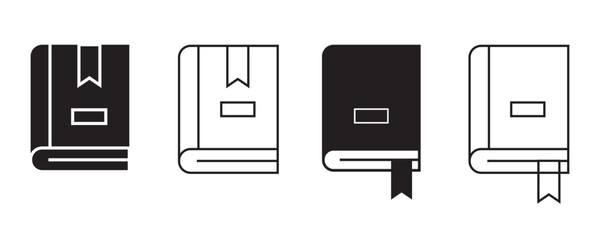 Poster - Book bookmark icon set. mark ribbon vector icon in black color. for Ui designs.