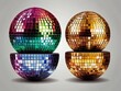 © Illustrations - silver disco ball isolated,disco ball isolated on white,disco ball with disco lights,disco ball with disco lights