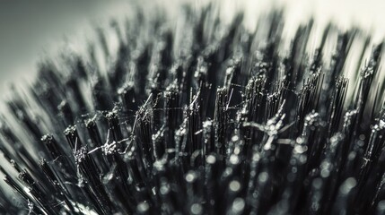 Poster - Close-up of a Black Bristle Brush