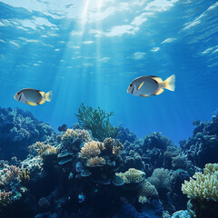 coral reef with fish