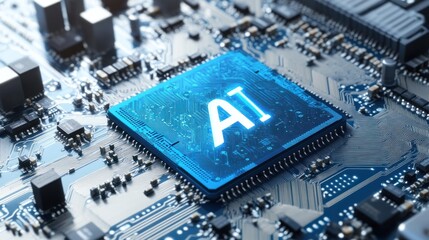 Poster - AI Chip on a Motherboard with Circuitry