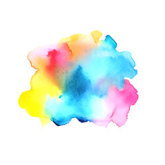 Water color ink splash design on white background