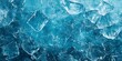 © El - Abstract natural ice texture. Freezy ice surface. Blue backdrop with cracks and scratches on frozen water. Banner. Generative ai
